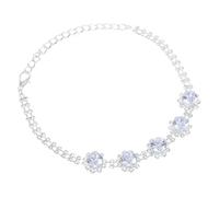 Balacoo Adjustable Rhinestone Dog Necklace Collar with Bling Chain for Dogs and Cats Soft Comfortable Pet Jewelry with Safety Lock Stylish Daily Wear Accessory for Puppies and Parties