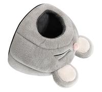 Balacoo Adorable Rat Shape Plush Hamster Hideout Made of Soft Lint Material, Warm House for Guinea Pig and Rats, Cozy Bed for Pet Cage Play and Rest