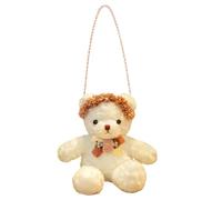 Balacoo Adorable with Smooth Zipper Design Crossbody Bag Bear-shaped Plush and Soft Shoulder Strap and Carrying Cell Phone and Cash for Day Trips