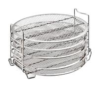Balacoo Air Fryer Rack 5-Tier 9-Inch Stainless Steel Compatible with Ninja Foodi 6.5 8 Quart, Multifunctional Steamer Stand for Home Kitchen Cooking