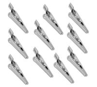 Balacoo Alligator Clips Clips 10pcs Stainless Steel with Corrosion Resistant Quick Connect Clamp for Electrical Testing and Temporary Wiring