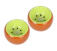 Balacoo Anti-Turning Ceramic Hamster Food Bowl 2 Pack Small Animal Feeder Dish for Hedgehogs Gerbils Mice Guinea Pigs Easy to Clean Gnaw-Proof Pet Feeding Supplies