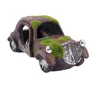 Balacoo Aquarium Decorations Ornament - Resin Wreck Car Hideaway Shelter,Fish Tank Decor Underwater Fish Hideout for Betta, Small Lizards, Turtles,Reptiles, Amphibians