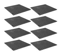 Balacoo Aquarium Divider for Breeding and Protecting 11.65 Inch Plastic Grid 8pcs Fish Tank Separator with 0.39 Inch Hole Black Fish Tank Filter Bottom Plate Improves Water Circulation