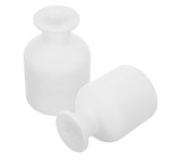 Balacoo Aromatherapy Glass Bottle 2Pc 150Ml Matte White Reed Diffuser Container for Spa Office Home Fragrance Replacement Jar