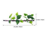 Balacoo Artificial Hanging Vines and Suction Cup Climbing Branch for Reptile Tank, Bendable Artificial Reptile Hide Vine Decoration, 2pcs Greenery for Lizard and Amphibian Habitat