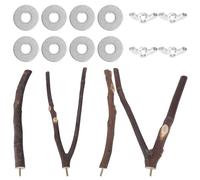 Balacoo Bird Branches Perch Natural Wooden Pole Parrot Cage Stands Toys for Budgies, Conures, Caciques, Cockatiels, Parakeets, Cockatoos Pack of 4