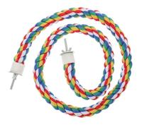 Balacoo Bird Perch, Cage Rope Perch for Parrot, Budgerigar, Cockatiel, Lovebird, Senegal Parrot Colorful (41.3 Inch Long, Metal Nuts)