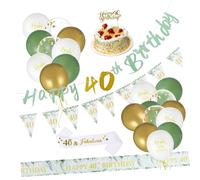 Balacoo Birthday Banner with Balloon Streamers Elegant Birthday Decorations for Adults Quick Assembly for Family and Corporate Parties