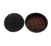 Balacoo Black Cement with Creative Imitation Meteorite Design Round Serving Bowl and Metal Versatile Table Decor Chilled Serving Platter for Shrimp Cocktail