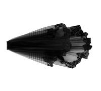 Balacoo Black Veil with Delicate Pattern Lightweight Polyester for Women Halloween Short Lace Veil Suitable for Hairstyles for Photography and Cosplay