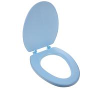 Balacoo Blue Foam Toilet Seat with Thickened Design and Enhanced Support, Suitable for 12-16 Cm Hole Spacing, Easy to Clean Padded Elongated Toilet Seat for Bathroom Use