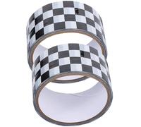 Balacoo Bopp Packing Tape and Excellent Tensile Strength Black and White Checkered 2 Rolls with Strong Adhesive Sturdy Poster Tape for Home Office School Carton Sealing and Decoration