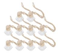 Balacoo Bottles Colored Unique Pendants and Glaze, Wooden Cork with Perfume 10pcs 8ml Diffuser Hanging Shape Aromatherapy Air Fresheners for Decoration Use Car Interior Door