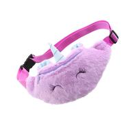 Balacoo Cartoon Plush Unicorn Waist Bag for One Shoulder Crossbody Bag Cute Purple Fanny Pack with Thick Strap and Comfortable