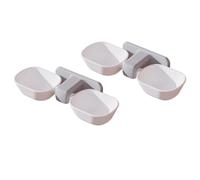 Balacoo Cat Bowls Unique Style 2pcs for Food and Water with Neck Protection Design, Plastic Material, Noise Reduction Feature Suitable for Busy Parents and Wall Mounted Use