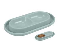 Balacoo Cat Dog Feeding Station Dual Compartment Unbreakable Bowls for Food and -Saving Design for Small to Medium Pets Elegant Finish for Indoor Use