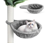 Balacoo Cat Hammock: Soft Plush Lying Trough for Scratching Post, Ø 12.58Inch, 5.51 cm Deep, Large Wall Bed Basket Window Hammock Perch for Any Cat Tree with M8 Thread grey