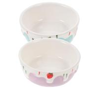 Balacoo Ceramic Food Bowls Holds Enough Food and Water 2pcs for Hamsters and Guinea Pigs, Deepened Design with Antispill Feature Suitable for Small Animals and Pet Cage Feeding