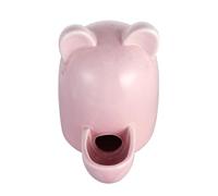 Balacoo Ceramic Hamster Water Dispenser with Red Cat Ears, 100ml Small Animal Drinking Bowl for Rabbits and Dwarf Hamsters, Automatic Self-dispensing Pet Feeder for Cage Use