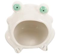 Balacoo Ceramic Wear-resistant for Small Pets in Frog Shape House Hamster and Comfortable Rest, Cooling Nest during Summer for Sleeping and Resting