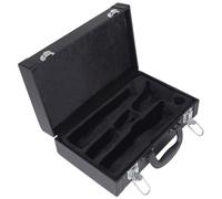 Balacoo Clarinet Case Padded Clarinet Carrying Box Black Leather with Strong Lock and Dust Reduction with Four Bottom Nails, Simple and Elegant Appearance for Safe Storage and Transport