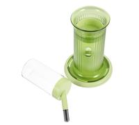 Balacoo Convenient Hamster Water Bottle for Small Pets and Chinchillas with Easy to Use Design, Green Polypropylene and Glass Vertical Water Feeder Suitable for Household Use