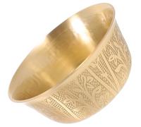 Balacoo Copper Golden Bowl Home Décor Smooth Polished Round Design Buddha Worship Bowl for Temple and Offering Use
