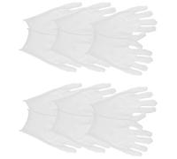Balacoo Cotton Work Gloves White 6 Pairs Xl for Men Comfortable Fit Breathable Material Simple Elegant Design for Coin Inspection and Formal Events