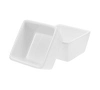 Balacoo Cube Ceramic Candy Containers 2Pcs White with Chili Sauce and Oil Holders Suitable for Hotels and Restaurants