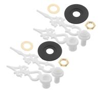 Balacoo Cuckoo Clock Hands Replacement Kit for Smooth Operation 2 Sets with White Plastic and Metal Hands, Includes Rubber and Metal Washers with Nut for Mantel and Wall Clock Repair