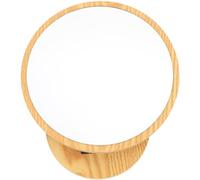Balacoo Desktop Foldable Makeup Mirror with Stable Base and Wood and Glass Material, Khaki Colour, Clever and Simple Structure, for Bedroom and Entrance Hall Vanity Use