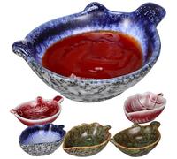 Balacoo Dip Bowls Snack Bowls Japanese-Style Ceramic 6 Pcs with Elegant Design, Multi-Purpose for Dipping and Seasoning, Easy to Clean, for Restaurant and Occasion