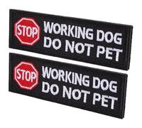 Balacoo Dog Harness Warning Patches 2Pcs Soft Embroidered Do Not Pet Label for Reactive and Training Dogs Outdoors