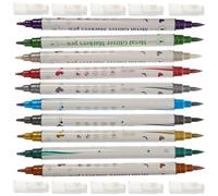 Balacoo Double-ended Nail Art Pens 10pcs Plastic with Line Drawing and Dot Markers for Natural Nails and Acrylic Nails DIY Home Use