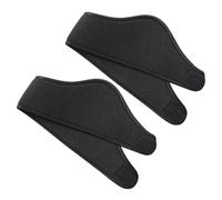 Balacoo Ear Warmer Headbands Ear Muffs Wraps in Black Polyester Unisex 2pcs Stretchable and Soft for Outdoor Winter Sports Like Skating and Sledding