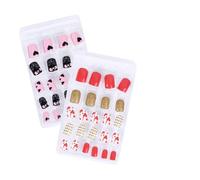 Balacoo Fake Nail Stick on Nails Kit Safe to Use Made of Sturdy Abs Material 2 Sets 48pcs Not Easy to Break Or for Teenager at Home