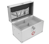 Balacoo First Aid Box Emergency Case First Aid Organizer Aluminium Alloy Large Capacity Easy Carry Safety Clasp for Home and Kindergarten Medicine Storage