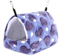 Balacoo Flannel Cotton Hanging Hamster Bed with Hanger and Hooks, Reusable Thermal Bedding for Small Pets, Wall Mounted Winter Pet House Suitable for Hamsters and Tiny Animals