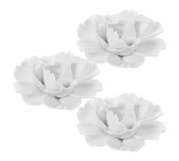 Balacoo Flower Delicate White Hanging Ornaments Wall Art Decor Ceramic 3pcs Rustic Wall Flower Sculpture for Hallway and Garden