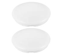 Balacoo Flush Mount Ceiling Light Cover 2Pcs White Sturdy Pet Dome Shades with Screw-On Clip for Kitchen and Office Lighting Accessories