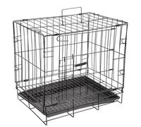 Balacoo Foldable Dog Crate for Small and Medium Dogs, Iron Wire Pet Cage with Removable Tray and Easy Storage, Black Wire Pet Kennel Suitable for Indoor Use