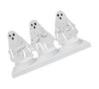 Balacoo Ghost Candle Holder Iron Art Small Candlestick Holder in White for Halloween Decor, Home Decoration and Party Use, Unique Spooky Ambiance Creating Tabletop Ornament