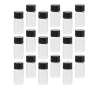 Balacoo Glass Sample Vials and Good Sealing Effect High-pressure Resistant 30pcs with Lids Flat Bottom Bottles for Laboratory and Essential Oil Storage
