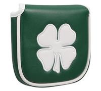 Balacoo Golf Putter Cover PU Leather Square Headcover Four-Leaf Clover Pattern, Lightweight Golf Club Accessory for Protecting Mallet Putters on the Green