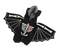 Balacoo Halloween Bat Dog Costume Comfortable Black Polyester Puppy Outfit Wear-resistant Bat Shape Clothes for Parties Unique Creative Pet Apparel