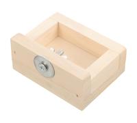 Balacoo Hamster Food Bowl Wear-resistant Wooden Beige Small Pet Feeding Dish Smooth Surface, Easy to Store for Feeding for Small Animals and Chinchillas