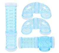 Balacoo Hamster Maze Pipe: Hamster Tunnel Toys Cage Cave Hut Pet Tubes Hideout Tunnels Transparent Plastic Guinea External for Mouse Dwarf, Small Animals