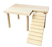 Balacoo Hamster Platform with Ladder Natural for Animals for Exercise and Climbing Pet Cages Safe and Durable Chinchilla for Hamsters and Rats