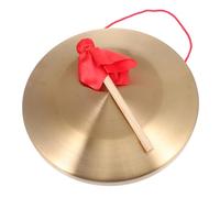 Balacoo Hand Gong with Copper Finish and Mallet Chinese Opera Percussion Instrument for Company Openings Basketball Games and Performance Atmosphere